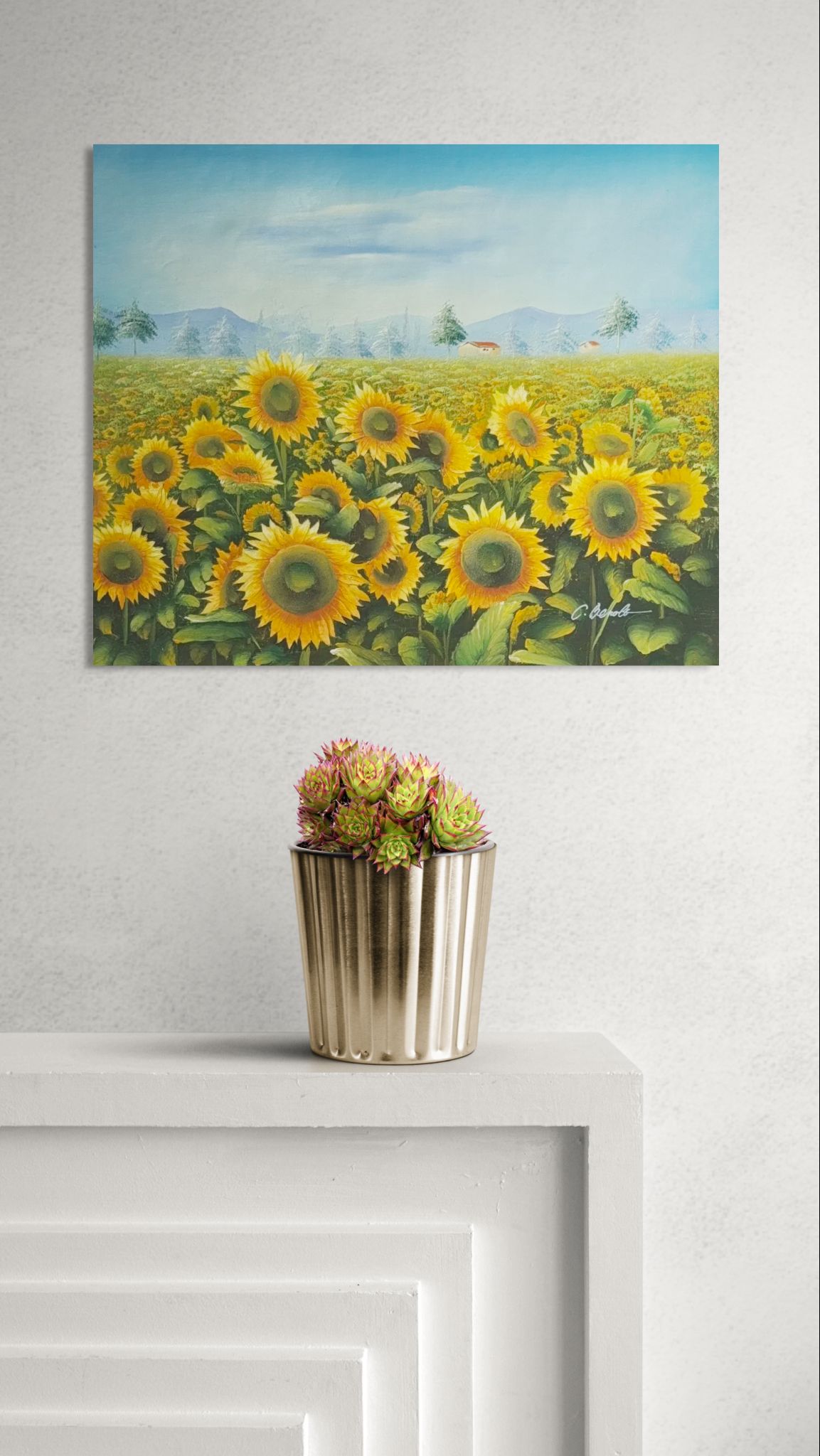 Sonnenblumenfeld im Sommer