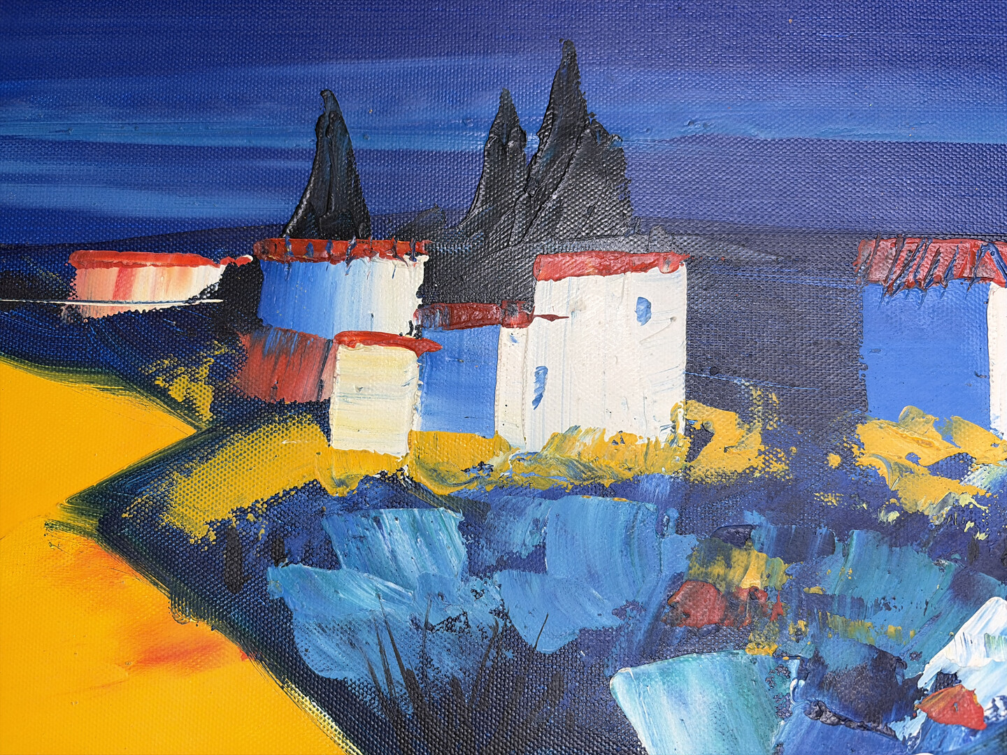 Dorf am goldenen Hang